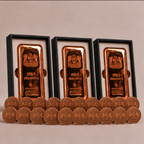 Collectors Bundle - 3 Copper Bars + 20 Copper Coins - Balmain Mint